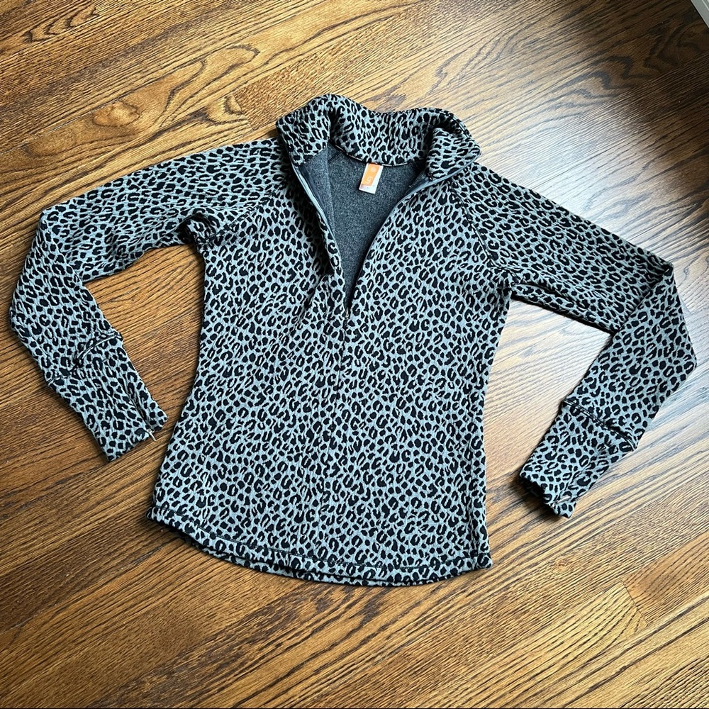Lucy Animal Print Half Zip - image 1